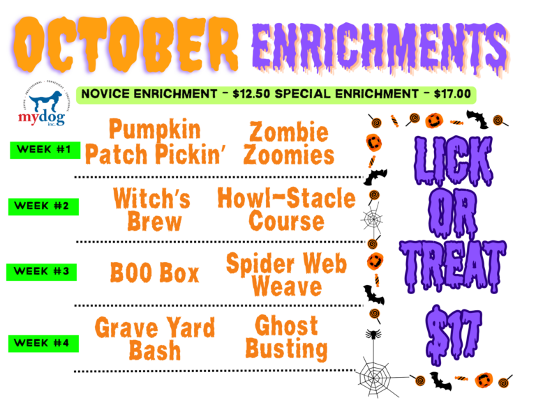 October enrichment calendar